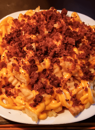 Batata com bacon e cheddar